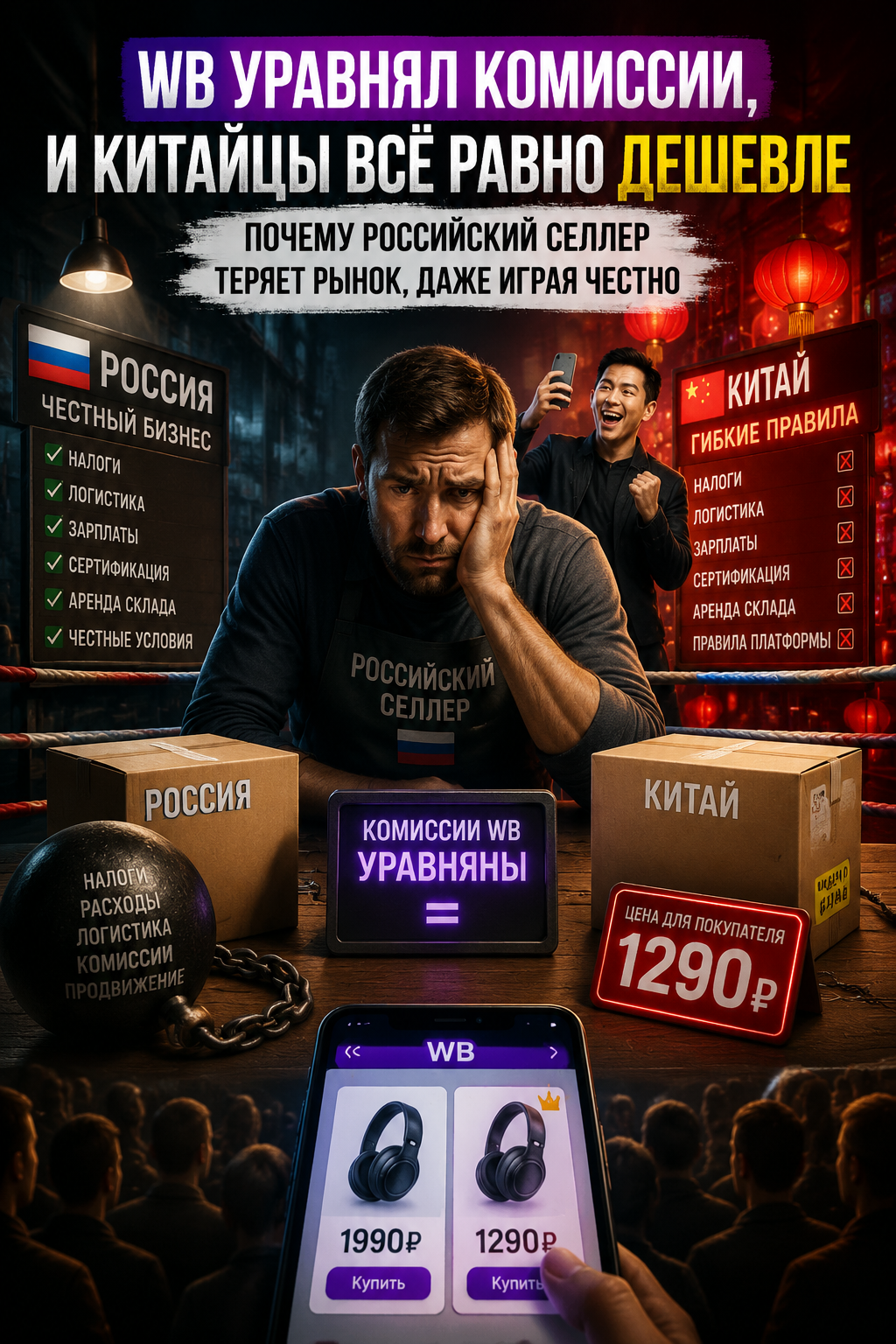«WB уравнял комиссии, и китайцы всё равно дешевле». Почему российский селлер теряет рынок, даже играя честно