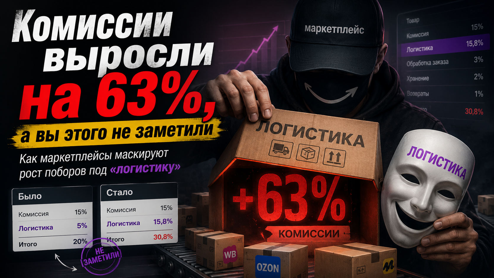 «Комиссии выросли на 63%, а вы этого не заметили». Как маркетплейсы маскируют рост поборов под «логистику»