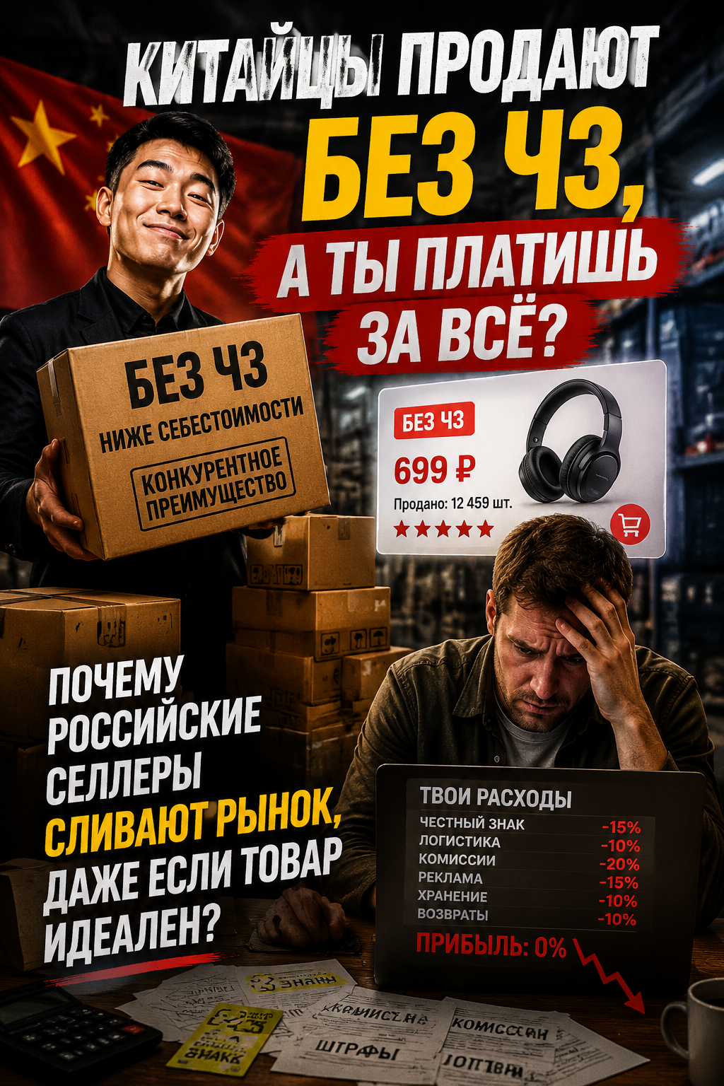 «Китайцы продают без ЧЗ, а ты платишь за всё?» Почему российские селлеры сливают рынок, даже если товар идеален